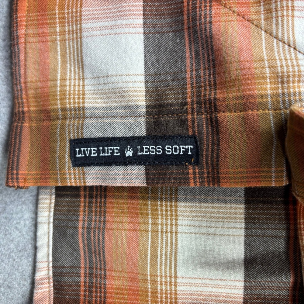 Alaskan Hardgear Boars Nest Flannel Shirt 2XL Tall Brown Plaid Stretch Duluth - Picture 10 of 13
